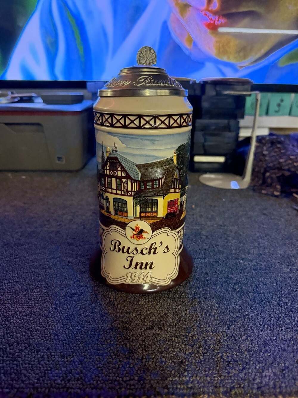 2002 Anheuser-Busch Collectors Club 'Busch's Inn 1914' Membership Beer Stein (CB